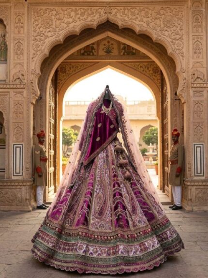 Velvet Bridal Lehenga